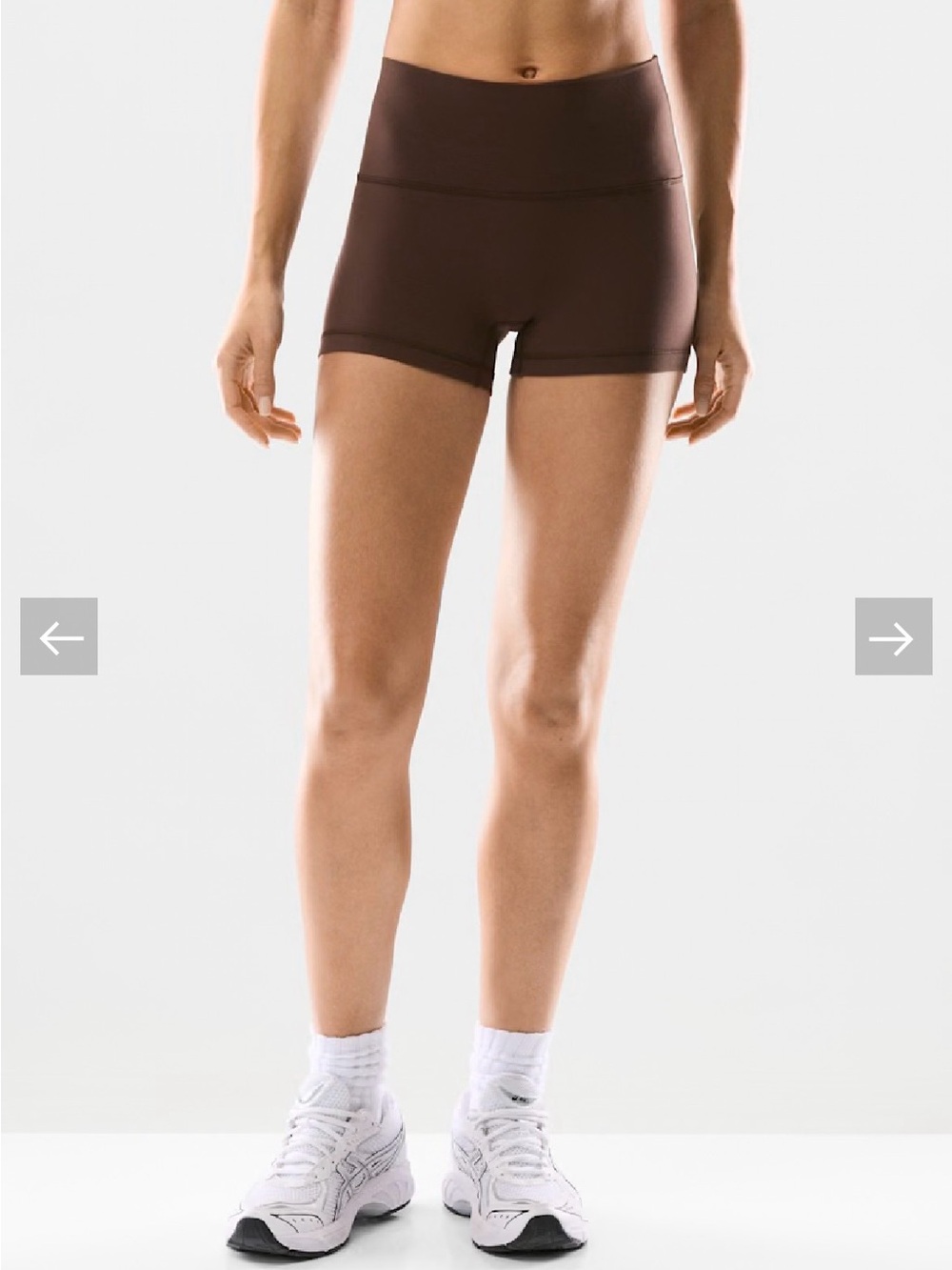 Aritzia Brown High-Rise Athletic Shorts